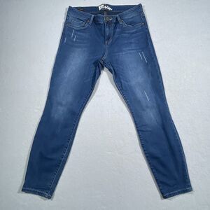 KUT from the Kloth Jeans Women Size‎ 12 Mid Rise Stretch Skinny Blue Distressed